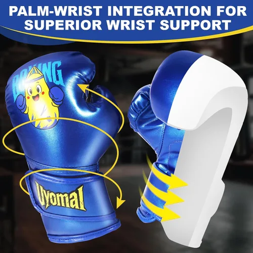 Miniatura 3 de Juego de guantes de boxeo para niños y niñas de 3-5-8-12 años, guantes de entrenamiento y entrenamiento juvenil para saco de boxeo, kickboxing, MMA