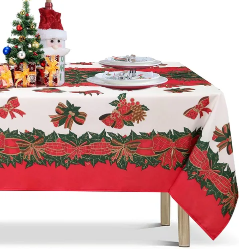 Miniatura 11 de Lushvida - Mantel rectangular, mantel de microfibra a prueba de derrames de aceite y resistente al agua