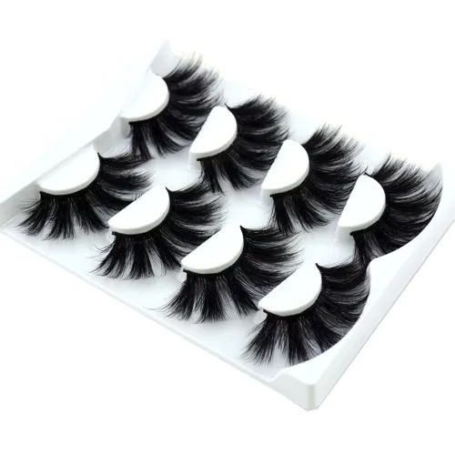 Miniatura 2 de 4/7 pares de pestañas postizas de pelo en 3D cruzadas, finas, suaves, extensiones de pestañas hechas a mano para maquillaje de ojos, MDR-5