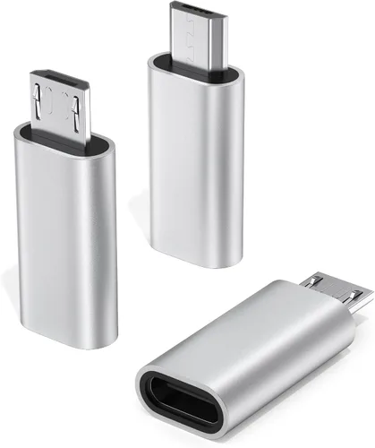 Miniatura 7 de Paquete de 3 adaptadores USB C a Micro USB, USB tipo C hembra a micro USB macho, sincronización de datos compatible con Samsung Galaxy S7 S6 Note 5