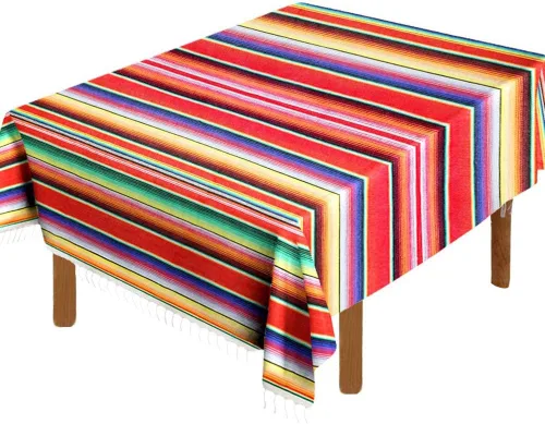 Miniatura 11 de Camino de mesa mexicano de 14 x 84 pulgadas, camino de mesa de serape mexicano para decoración de bodas y fiestas mexicanas, camino de mesa de Rosa