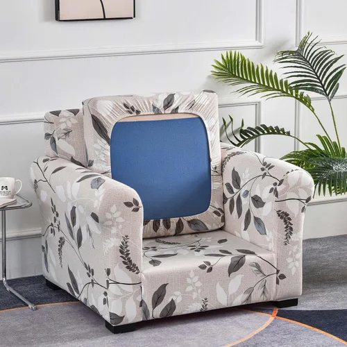 Miniatura 2 de Fundas elásticas para sofá de 1/2/3 cojines, funda estampada con fundas de cojín de asiento separadas, fundas de sofá lavables, protector de muebles