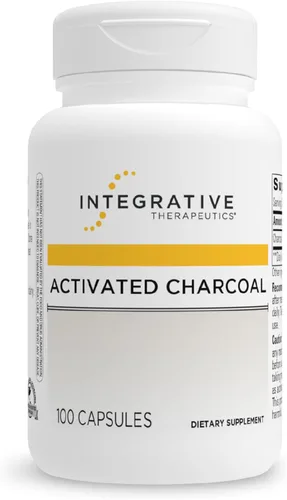 Integrative Therapeutics Carbón activado - Suplemento para la salud digestiva e intestinal* - Soporte gastrointestinal* - Sin gluten y sin lácteos -