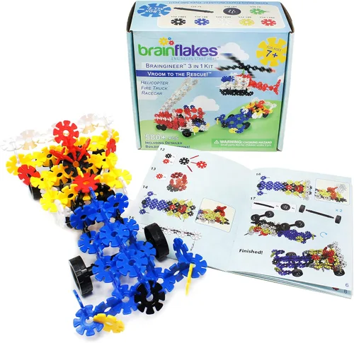 Miniatura 5 de Brain Flakes Kit de construcción 3 en 1 con instrucciones detalladas paso a paso (idioma español no garantizado) – 580 piezas para construir los 3