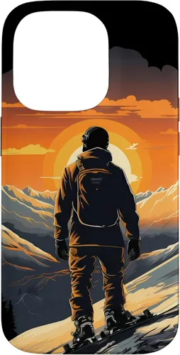 Miniatura 17 de Snowboarding Snowboard Snowboarder Mountain Sunset Case for iPhone 17