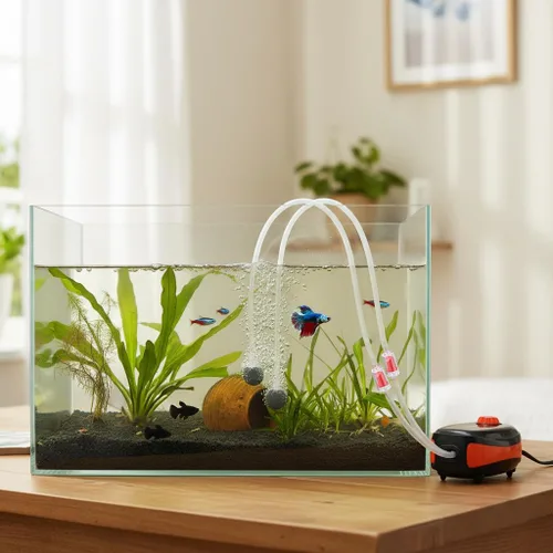 Miniatura 5 de FEDOUR 4W/5W/8W Aquarium Corded Electric Air Pump, 96GPH/160GPH/256GPH Dual Outlets 4 Outlets Oxygen Pump, Ultra Quiet Aquarium Bubbler for up to