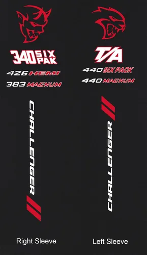 Miniatura 6 de JH DESIGN GROUP Sudadera con capucha Dodge Challenger para hombre en 2 estilos y cremallera