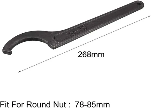 Miniatura 2 de uxcell C Gancho Llave Llave Portabrocas para tuerca redonda de 3.071-3.346 in