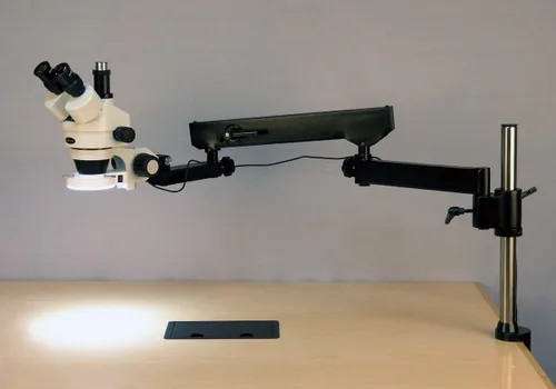 Miniatura 3 de AmScope SM-8TZ-144S-10M Microscopio Digital Profesional Trinocular Estéreo Zoom, WH10x Oculares, 3.5X-90X Ampliación, 0.7X-4.5X Objetivo, Anillo