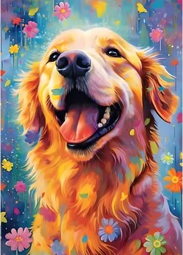 Kits de Arte de Diamante RICUVED para Adultos, Kits de Arte de Diamante para Perros Full Drill 5D Arte de Animales de Diamante, Arte y Manualidades