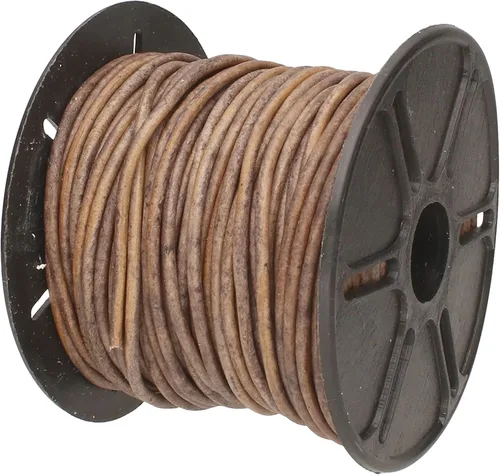 Miniatura 97 de The Beadsmith Cordón de cuero – Negro – Bobina de 0.039 in – 5 yardas/14.8 ft – Tanga de cuero indio ideal para trenzar, cuentas, collares, cordones