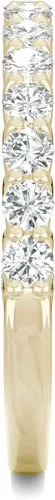 Miniatura 5 de Charles & Colvard - Alianza redonda de boda de oro amarillo de 14 quilates de Moissanita de Charles & Colvard de 0.45 quilates