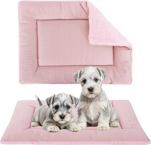 Miniatura 9 de Tapete de cama para perro, almohadilla reversible para jaula, almohadilla suave para perrera, tapete lavable para jaula de perro (fresco y cálido)