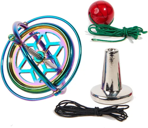 Miniatura 11 de Joytech Giroscopio de precisión matar tiempo metal antigravedad spinner juguete de equilibrio JA23 Plata+colorido