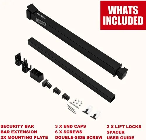 Miniatura 8 de SecurityMan Barra de seguridad para ventana, fácil de instalar para ventanas horizontales/verticales, barra de bloqueo de ventana ajustable