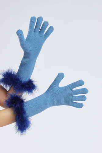 Miniatura 81 de Sahabowi Guantes de cuero para clima frío Manopla de lana cálida de invierno para mujeres