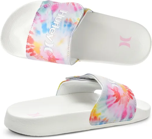 Miniatura 17 de Hurley Naia - Sandalias de deslizar para niñas y niños, pantuflas de puesta fácil con correa ajustable, sandalias para niños