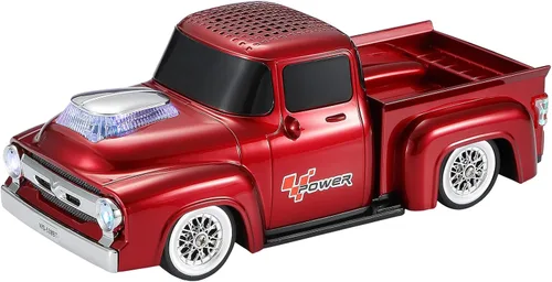Miniatura 8 de WSTER Altavoz Bluetooth retro para auto, altavoces Bluetooth portátiles con radio FM, emparejamiento estéreo TWS, luces LED de fiesta, reproducción