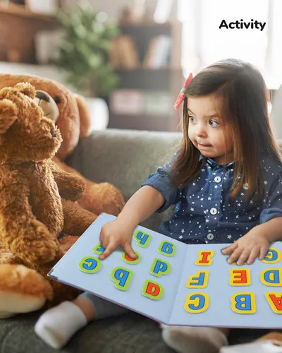 Miniatura 6 de CHEFAN Tablero de fieltro plegable para niños pequeños 22 x 13, tablero de franela independiente para niños, exhibición de narración para aulas