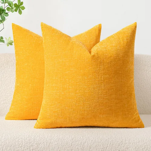 Miniatura 76 de MIULEE - Paquete de 2 fundas de cojín de felpilla suave, de 18 x 18 pulgadas, color naranja tostado otoñal, para sofá y sala de estar, teñidas