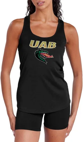 Miniatura 412 de Camiseta deportiva sin mangas oficial de NCAA Collegiate para mujer, con espalda cruzada, colección con logotipo primario