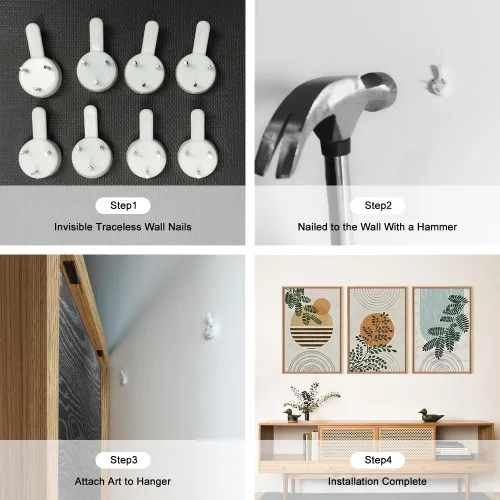 Miniatura 7 de FWIEXA Juego de Arte de Lienzo Bohemio Enmarcado para Pared, Cuadros Botánicos Verde Salvia Decoración de Pared, Impresiones de Arte de Plantas