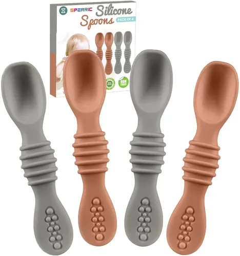 Miniatura 13 de Cuchara de silicona para bebé, destete LED para bebés, cucharas de bebé de primera etapa, juego de cucharas de alimentación para bebés, apto