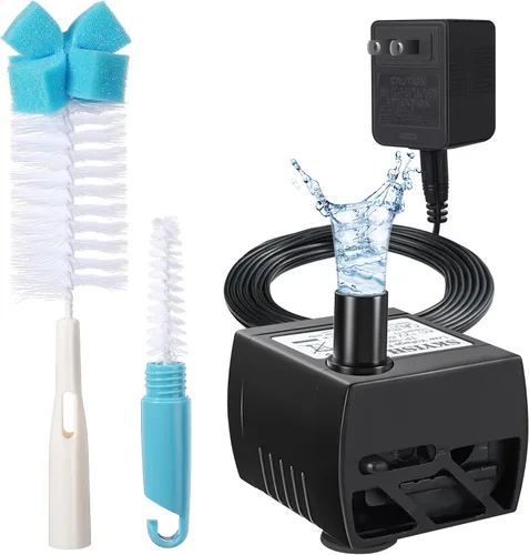 Dreyoo Bomba de fuente de agua para mascotas compatible con la fuente PioneerPet Smartcat, 50 GPH 2W de repuesto de bomba de agua para gatos con kit