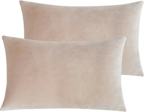 Miniatura 83 de NTBAY - Fundas de almohada de terciopelo con cierre para niños pequeños, 2 unidades, acogedoras, de lujo, de franela y felpa, para viajes, 33 x 46