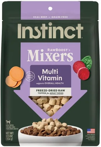 Miniatura 17 de Instinct Raw Boost Mixers Multivitamínico para Perros Adultos Aderezo de Comida Liofilizada, Bolsa de 5.5 oz