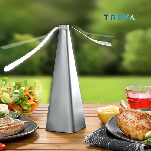 Miniatura 6 de Treva Ventilador disuasorio de insectos con cuchillas holográficas para eliminar insectos, mosquitos y moscas, ventilador de mosca alimentado por