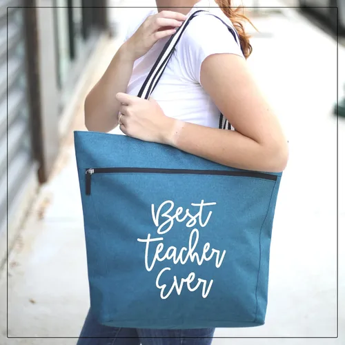 Miniatura 18 de Brooke & Jess Designs Teacher Tote Bag for Work - Teacher Handbag Gifts for Women, Teacher Bag Best Teacher Appreciation Gift