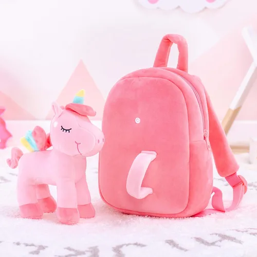 Miniatura 19 de Lazada Mochila para niños pequeños, juguetes de animales de peluche, mochila pequeña, color gris, 9.5 pulgadas