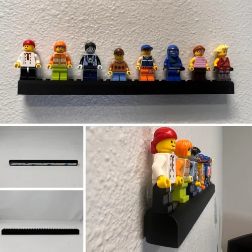 Miniatura 4 de Collectibles - Tira adhesiva de montaje compatible con minifiguras Lego Muestra figuras en paredes o en la mayoría de superficies Fabricado
