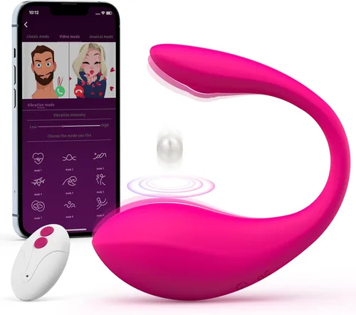 Vibrador portátil con APP y control remoto, juguetes sexuales para mujer con 9 modos de vibración, juguetes sexuales femeninos para mujeres,