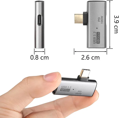 Miniatura 6 de SinLoon USB C a USB 3.2 10Gbps Tipo C a USB A Adaptador OTG hembra y adaptador de fuente de alimentación PD de 100W para el teléfono de la tableta
