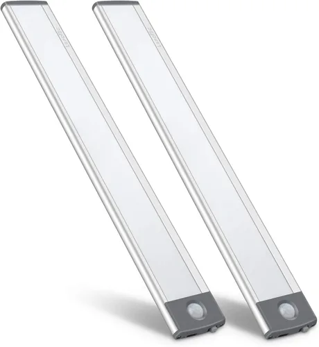 Luz LED con sensor de movimiento, iluminación debajo del mostrador, luces nocturnas de cocina recargables por USB, luz alimentada por batería, luz