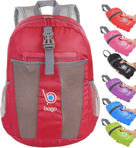 Miniatura 8 de bago Mochila ligera para senderismo para mujeres y hombres - Paquete de viaje de 25 litros - Mochila plegable de senderismo ultraligera para acampar