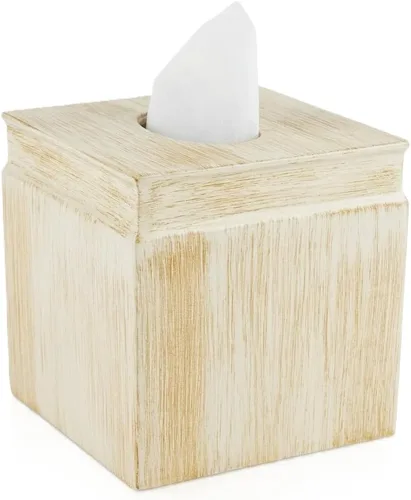Miniatura 14 de Creative Scents Juego de accesorios de baño rústico de lujo completo - Set de 4 piezas de dispensador de jabón beige para baño incluye: dispensador