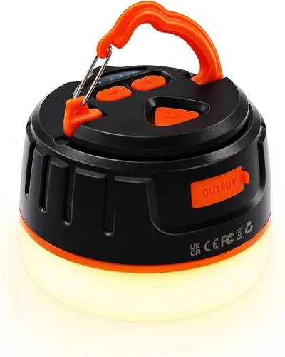 Yonktoo Linterna de camping recargable, 300 horas de funcionamiento, 6400 mAh, IPX5 impermeable para tienda de campaña para camping, senderismo,
