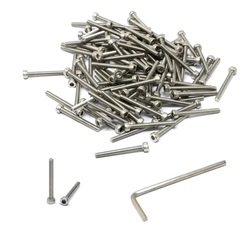Miniatura 166 de iexcell 25 piezas M4 x 60/65/70/75/3.150 in paso de rosca 0.028 in acero inoxidable 304 cabeza hexagonal Tornillos Tornillos surtido Kit