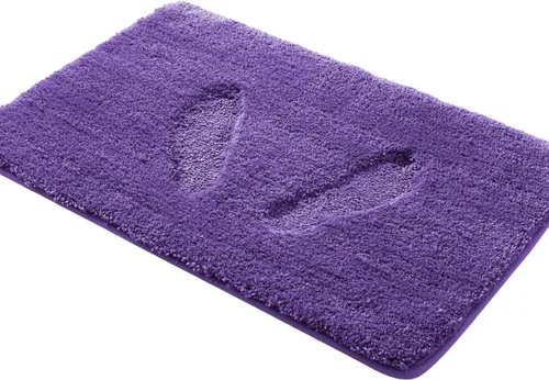 Miniatura 2 de Juego de 2 alfombras de baño de microfibra gruesa y suave, contorno en forma de U, lavables a máquina, alfombras de baño absorbentes, alfombrilla