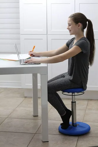Miniatura 5 de Kore - Silla de altura ajustable, asiento activo para niños, adolescentes: Mejor que una pelota de equilibrio, asientos flexibles para aula. Verde