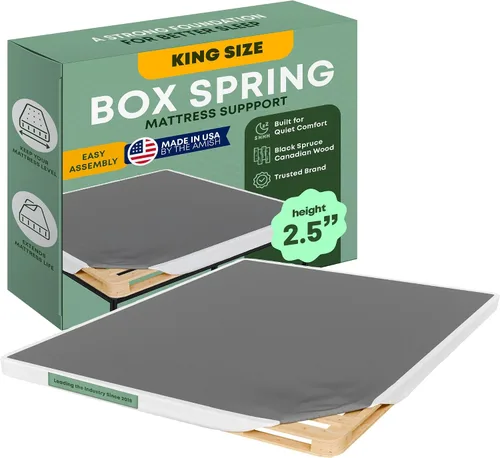 Miniatura 10 de Greaton, 10” Twin Box Spring Only for Twin Size Bed – Amish-Made in The USA – Solid Wood Mattress Foundation with Stable & Quiet Support