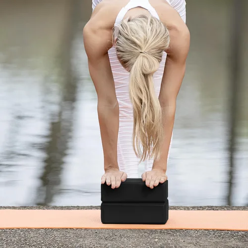 Miniatura 7 de Bloque de yoga de 3 pulgadas, paquete de 10 bloques de yoga de espuma EVA a granel, ladrillo de yoga firme y de apoyo, espuma de equilibrio