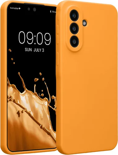 Miniatura 59 de kwmobile Funda compatible con Samsung Galaxy A13 4G - Funda delgada de silicona TPU - Acabado suave al tacto - Amarillo radiante