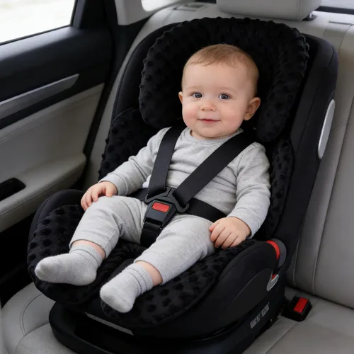 Miniatura 2 de KAKIBLIN Inserto de Asiento de Coche para Bebé, Soporte de Cabeza y Cuerpo para Asiento de Coche para Recién Nacido, Cojín de Asiento de Coche