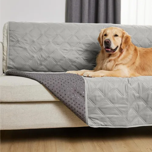 Miniatura 19 de GORILLA GRIP Funda de cama impermeable para perros, 82 x 68 pulgadas, parte trasera antideslizante con agarre, a prueba de fugas, lavable, funda
