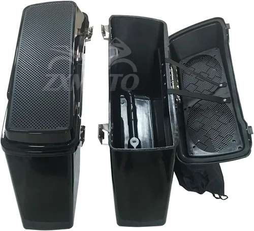 Miniatura 9 de Juego de alforjas estiradas extendidas sin pintar de 4 pulgadas 2 en 1, sin recortes, con tapas, para modelos Harley Touring 1993-2013, Road King