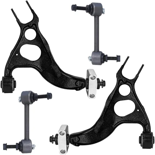 Miniatura 225 de Detroit Axle - Brazos de control superiores traseros para Chrysler 300 Dodge Challenger Charger Magnum, reemplazo del conjunto de brazos de control